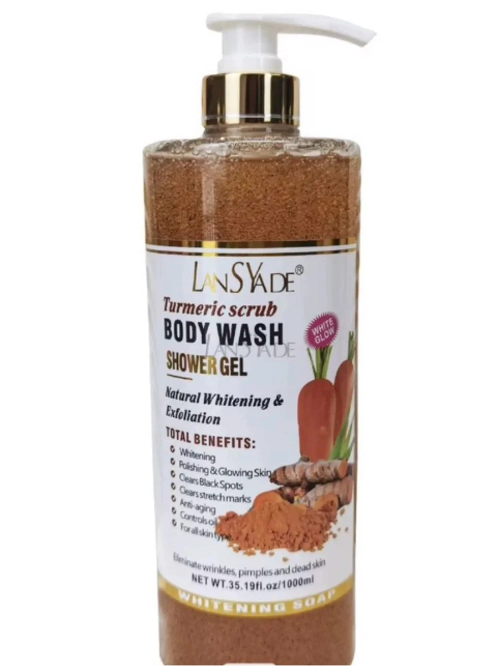 Pink Kojic Acid Body Wash Shower Gel - Exfoliating Whitening
